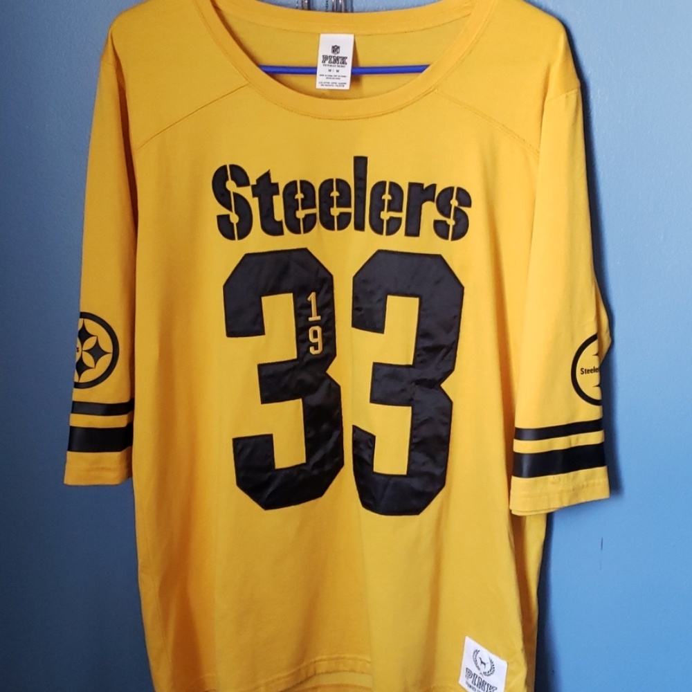 PINK collection Steelers women's tee.